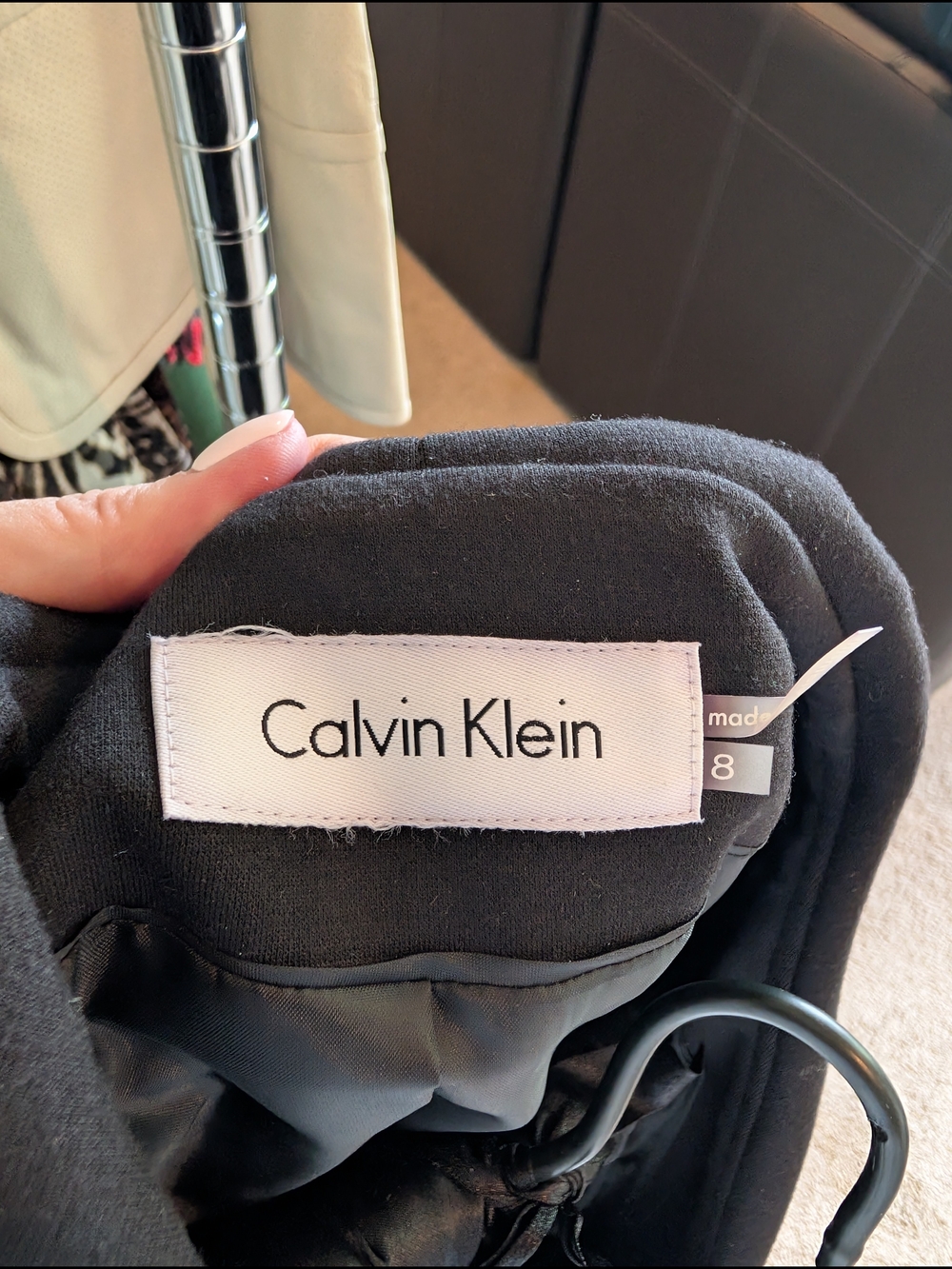 Calvin Klein Black Shawl-Collar Belted Blazer - Picture 3 of 4